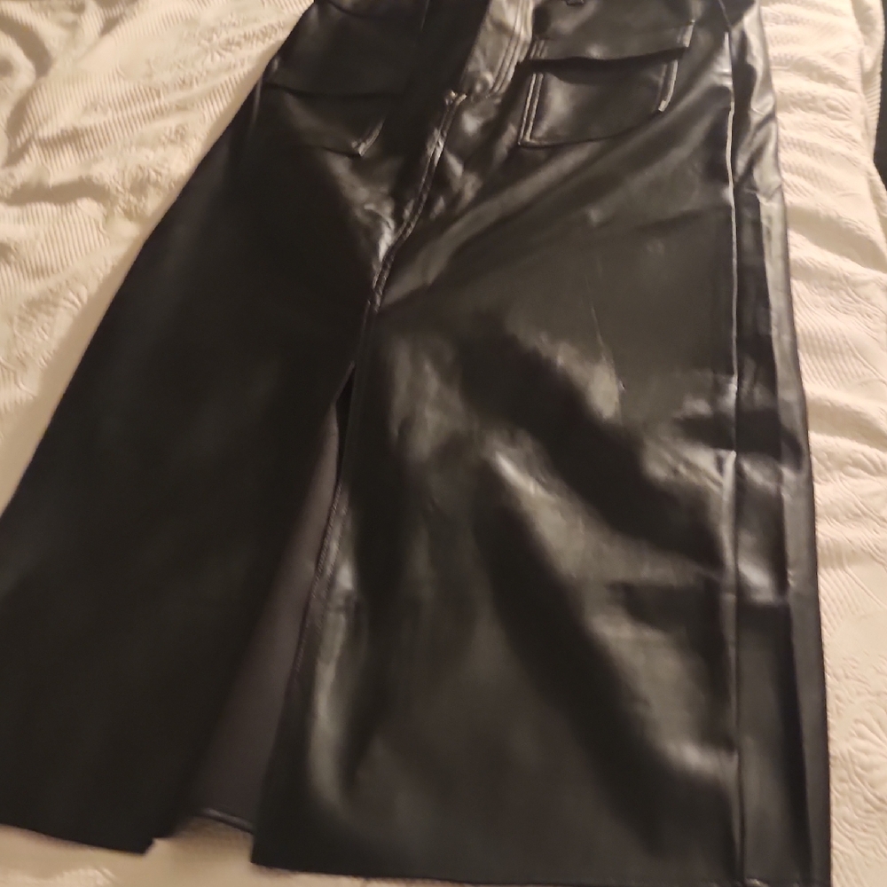 Black Leather Skirt